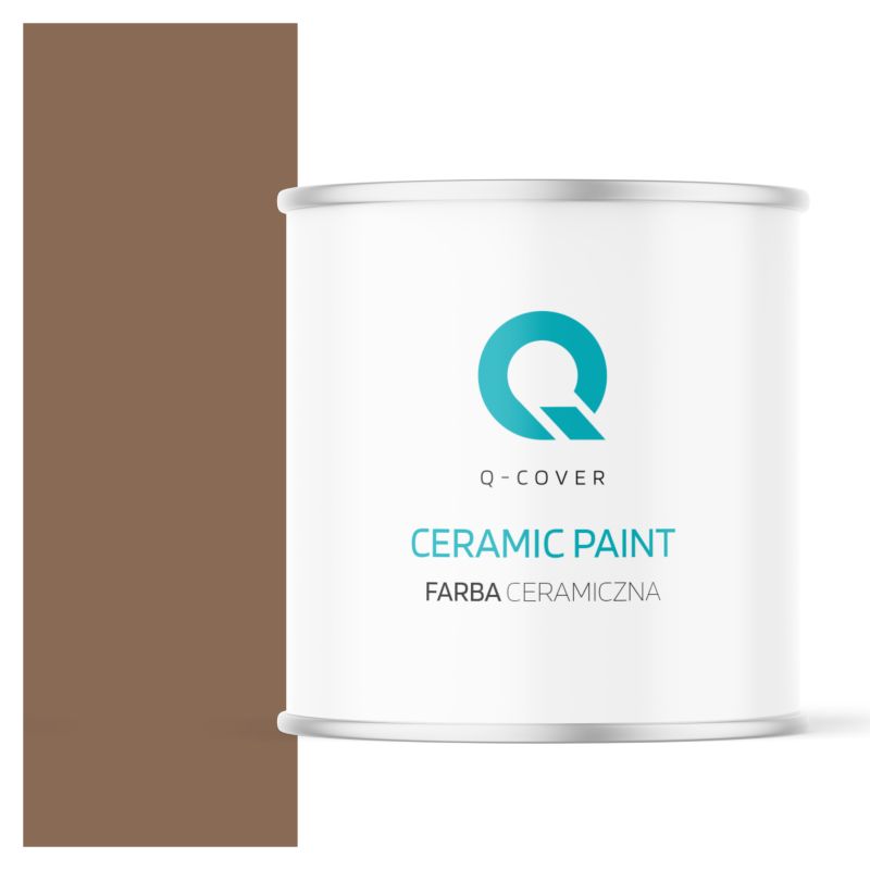 Farba Ceramiczna Do Ścian i Sufitów Q-Cover Brązowy ciemny H4917 Głęboki Mat 2L