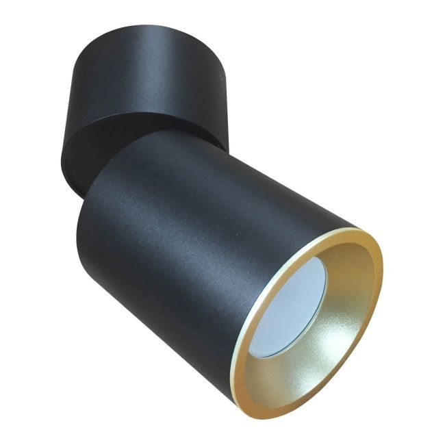 Oczko ruchome natynkowe Polux Astra GU10 czarno-złote