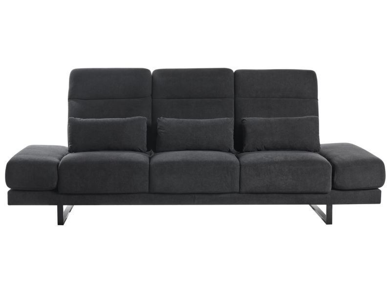 Sofa Ikast Czarna dla 3 osób 1 szt.