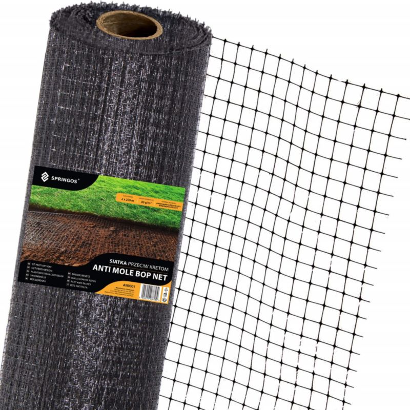 Siatka na krety Springos 2x100 m przeciw kretom, nornicom 30g/m2 1 szt.