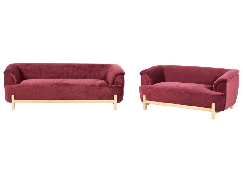 Komplet wypoczynkowy dla 5 osób Alnor Szenil Burgundowy 1 kpl