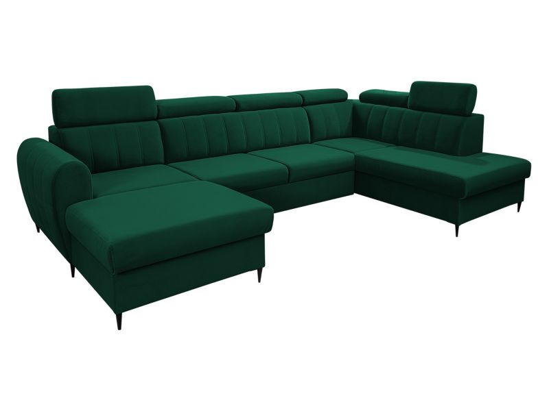 Narożnik z funkcją spania MIRJAN 24 Forio XL lewy butelkowa zieleń 1 szt.