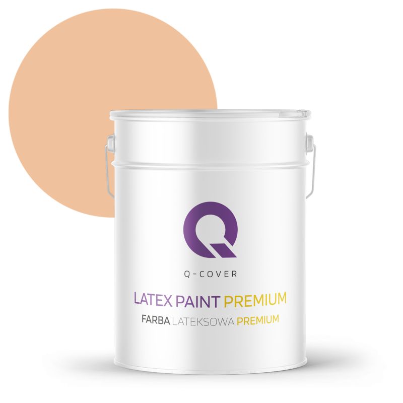 Farba Lateksowa Premium Plamoodporna do Ścian i Sufitów Q-Cover Brzoskwiniowy H6158 Głęboki Mat 10L