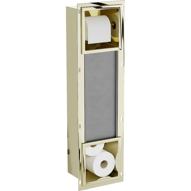 Uchwyt na papier toaletowy ścienny Mexen X-Wall-BP złoty 19,5x74 cm 1 szt.