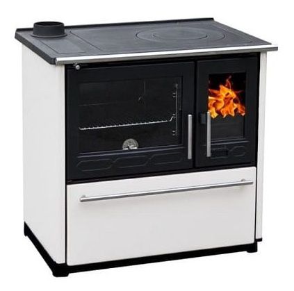 Kuchnia na drewno Plamen GLAS 850 BIAŁA LEWA 8 kW 1 szt.