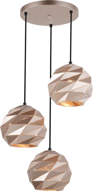 Lampa wisząca Palermo 3 x 40 W E27 złota