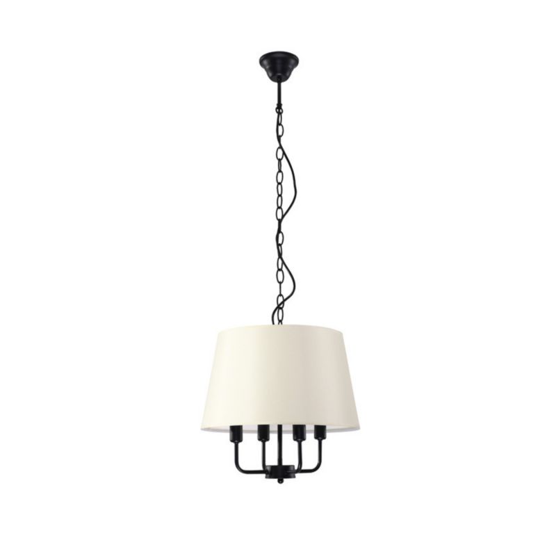 Lampa wisząca Candellux Pasteri czarna-ecru wym: 110 x 37 x 37 cm 4xE14 x 40W 1 szt.