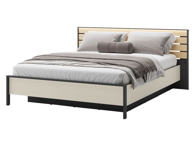 Łóżko z pojemnikiem na pościel MIRJAN 24 Enna 160 EN02 beż piaskowy 1 szt.