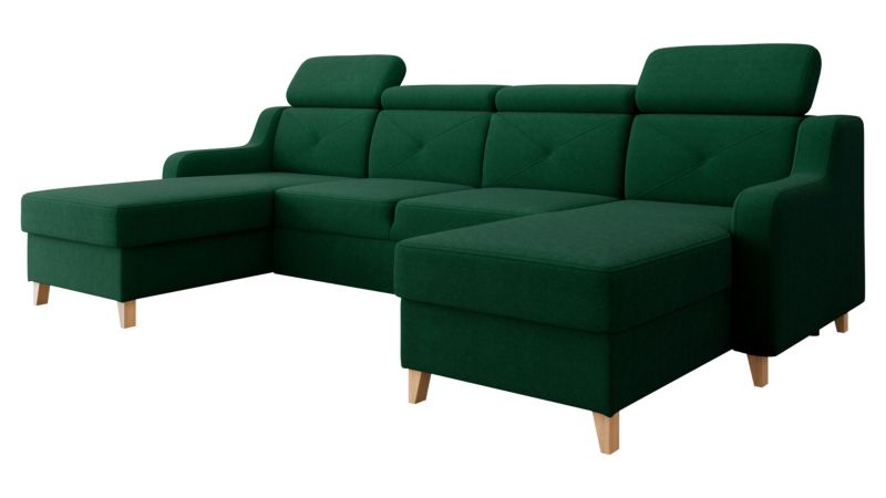 Narożnik z funkcją spania MIRJAN 24 Marbella U butelkowa zieleń 1 szt.