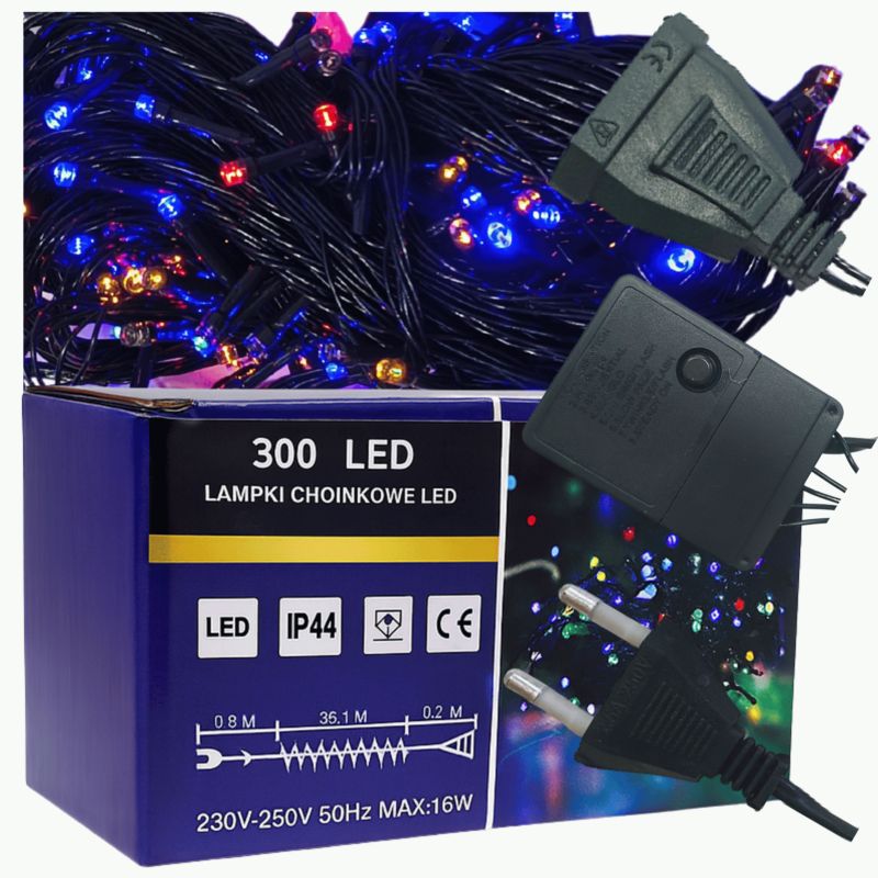 Lampki choinkowe 300 LED MODO24 multikolor 1 kpl