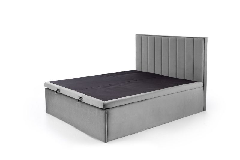 Łóżko Halmar kontynentalne ASENTO 160x200 szare 1 szt