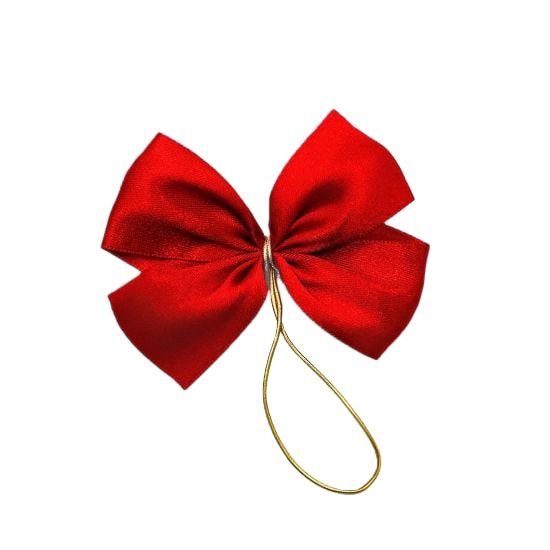 Kokarda satynowa Neopak 40mm - Czerwona- gumka - 10 szt.