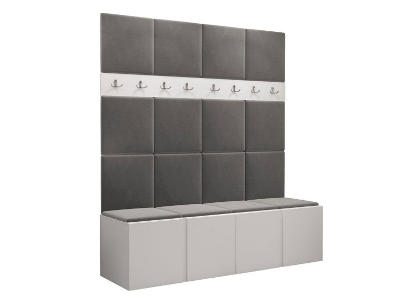 Garderoba MIRJAN 24 Orion V biały + szary 1 kpl.