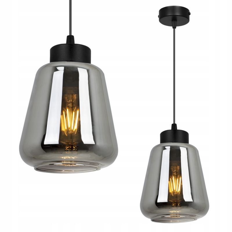 Lampa sufitowa wisząca Light Home LH Rijeka 1x E27 60W szary 1szt