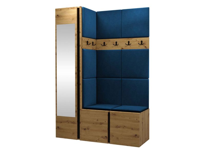 Garderoba MIRJAN 24 Orion X dąb artisan/czarny + granatowy 1 kpl.