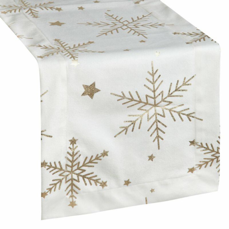 Bieżnik Świąteczny 13B Eurofirany Biały Poliester 40X140 cm 1 szt.