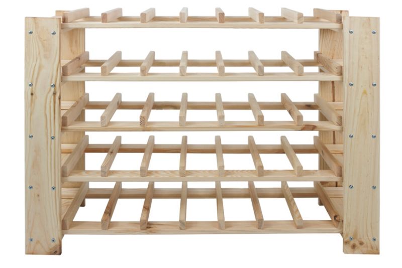 Stojak na wino MODO24 na 35 butelek 64 cm sosnowy naturalny 1 szt.