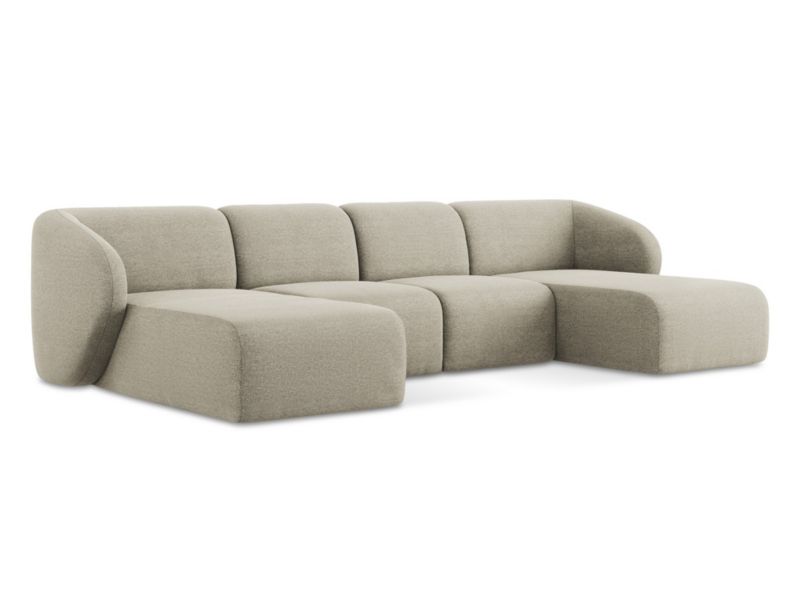 Sofa panoramiczna LaMiaSofa CERVO z tkaniny bouclé 370x170 cm kreci 1 szt.
