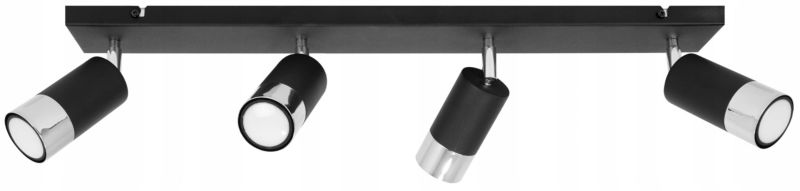 Lampa sufitowa reflektor Light Home LH Hugo 4x GU10 20W czarny 1szt.