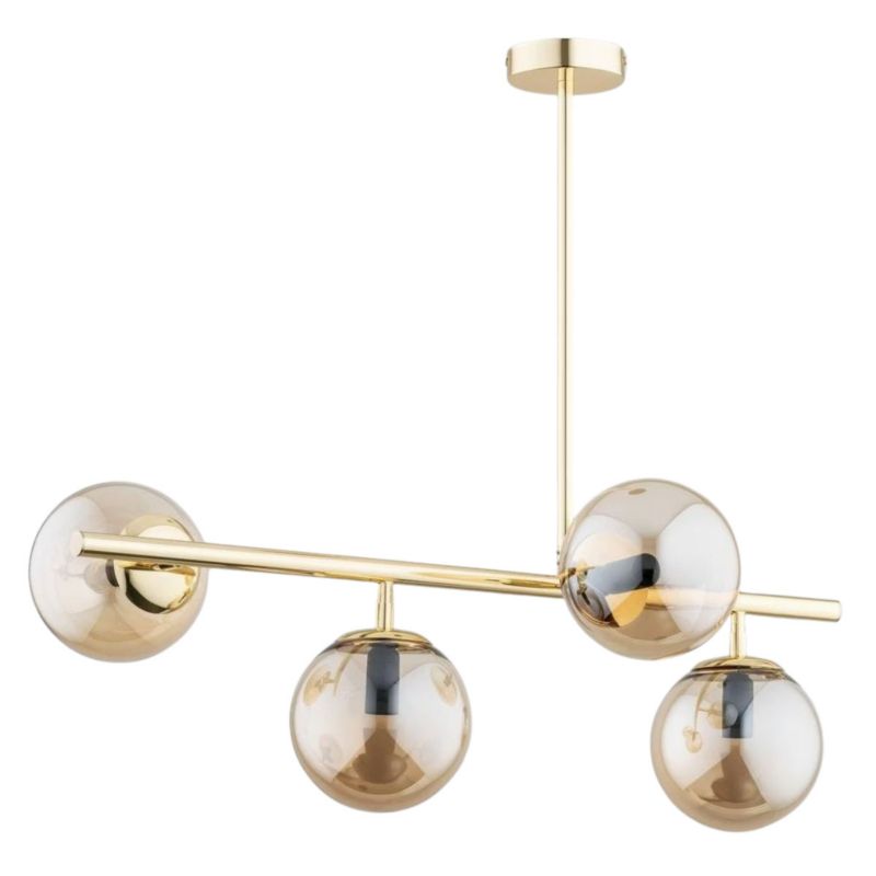 Lampa wisząca Alfa LUNGO złoto-bursztynowy 4xE14x40W wym:65x75,5x38,5cm IP20 -1 szt.