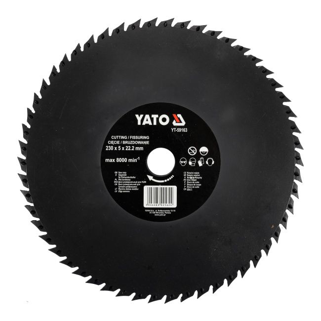 Tarcza Yato 230 mm cięcie / bruzdowanie