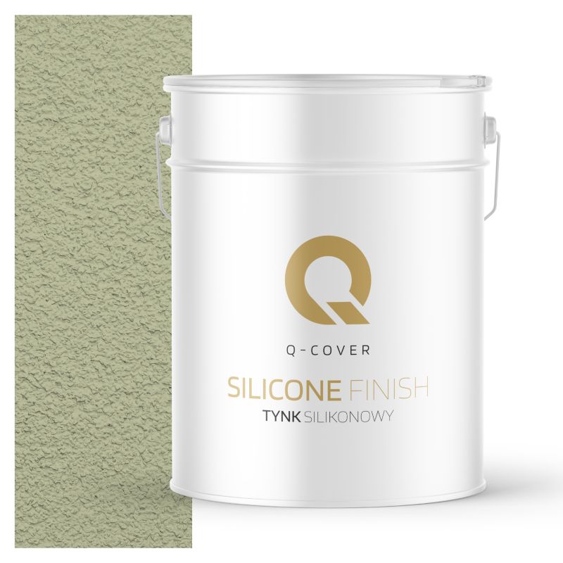 Tynk Silikonowy Elewacyjny Baranek 2.0mm Q-Cover Zielony jasny F483 15KG
