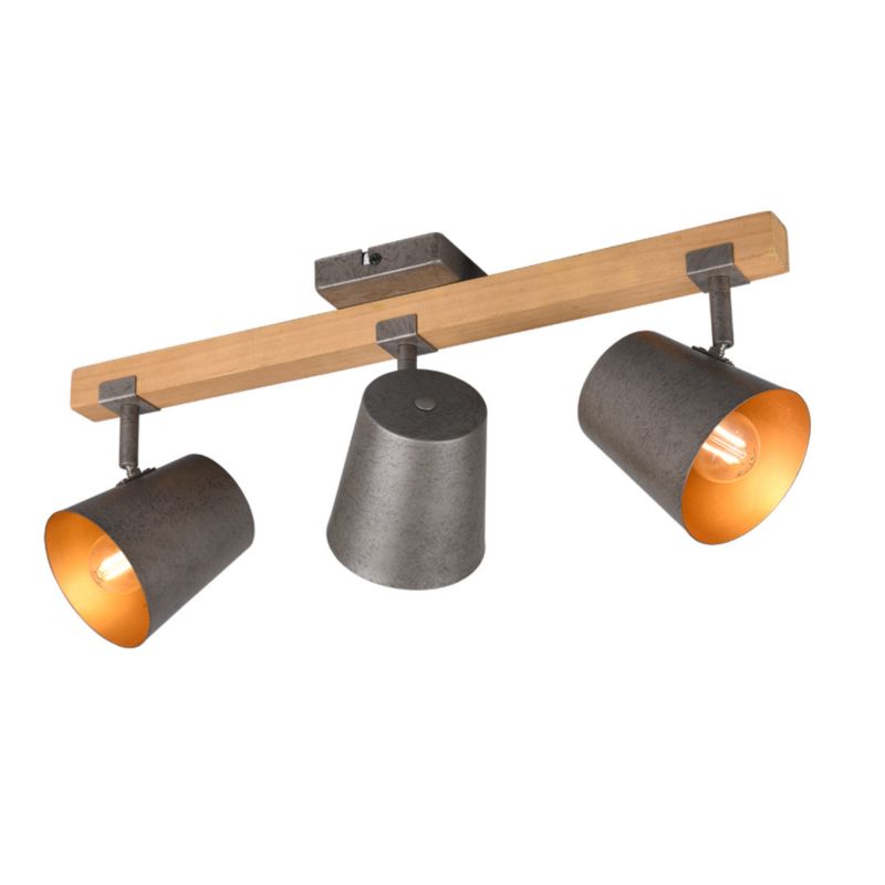 Lampa sufitowa wisząca Trio Bell 2589 jasne drewno-nikiel antyczny nowoczesna 3xE14 x 1 szt.