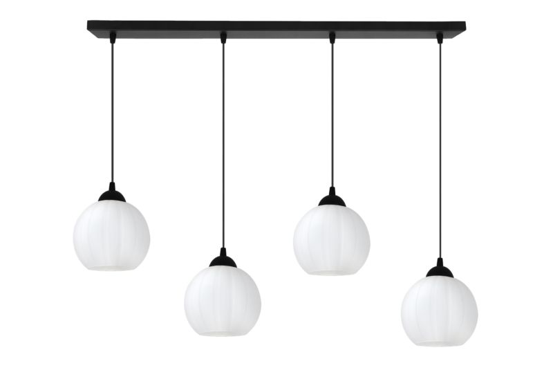 Lampa sufitowa wisząca Light Home LH Costa 4x E27 60W czarny/biały 1szt.