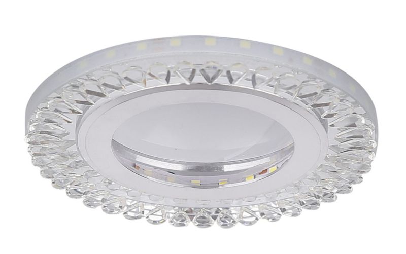 Oprawa sufitowa wpuszczana Candellux chromowana LED 5W 6500K 500lm IP20 wym: 12,3 x 12,3 cm okrągła - 1 szt.