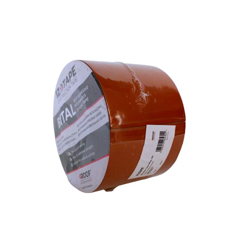 Taśma dekarska bitumiczna 4ROOF IZOTAPE BITAL 100mm 10mb kolor cegłany (8004) bardzo elastyczna uszczelniająca 1szt.