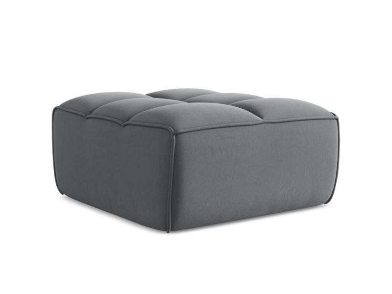 Pufa LaMiaSofa BELLUNO z tkaniny welwetowej 80x93 cm stalowy 1 szt.