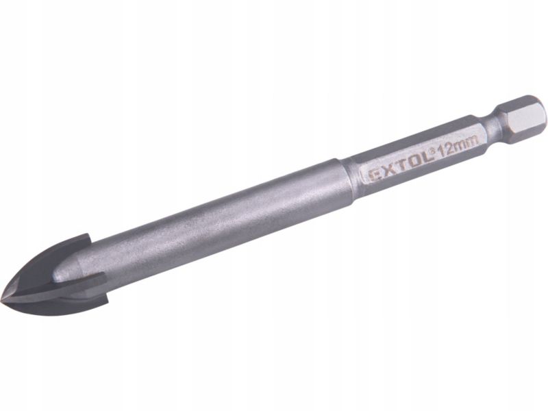 Wiertło do szkła 12 mm Extol Premium hex do gresu do ceramiki 1 szt