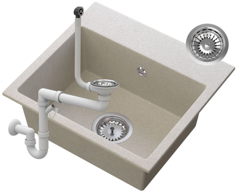 Zlewozmywak Granitowy Granitan Milos z Syfonem 1kpl.