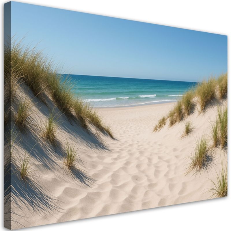 Obraz do salonu sypialni kuchni Feeby Plaża Morze Wydmy Shabby Chic 100x70cm 1szt