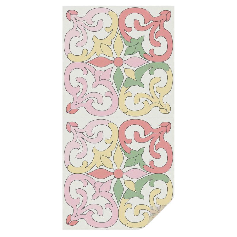 Dekoracyjna Folia Mleczna Tulup 50x100 cm Zapewnia Prywatność Kolorowe klasyczne ornamenty 1 rol.