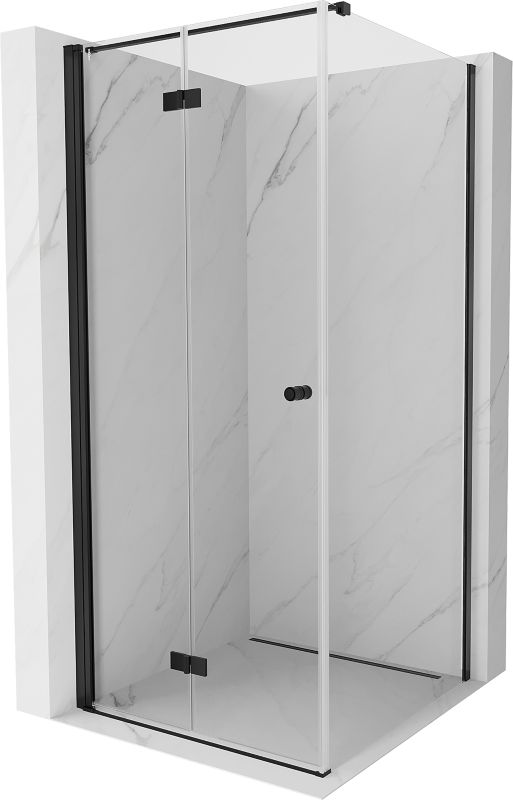 Kabina prysznicowa składana Mexen Mist-F T czarna 90x90 cm - 8A6T-090-090-70-00-L 1 szt.