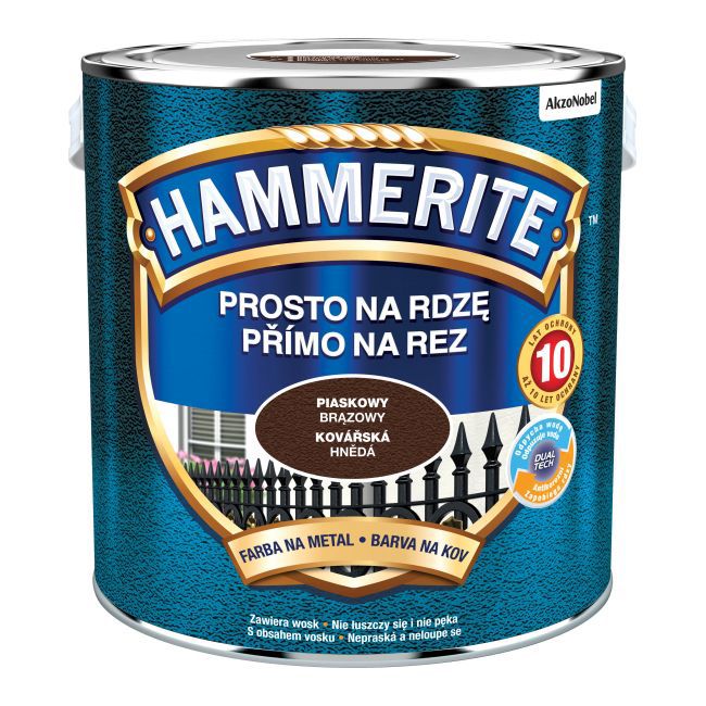 Farba do metalu Hammerite piaskowy brązowy 2,5 l