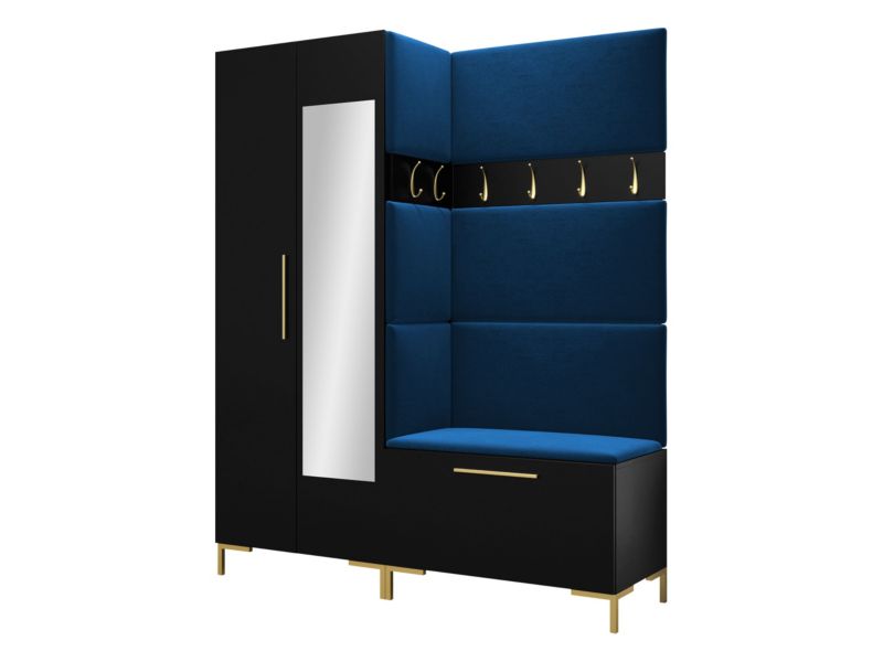 Garderoba MIRJAN 24 Zilion IX czarny + granatowy 1 kpl.