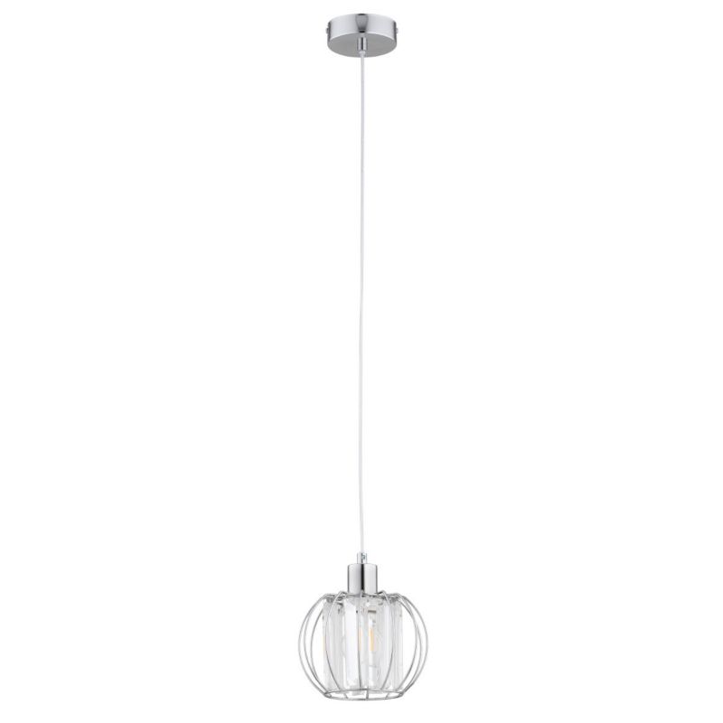 Lampa wisząca Alfa Kristal 4093 chromowana przezroczysty nowoczesna 1xE27 x 15W 1 szt.