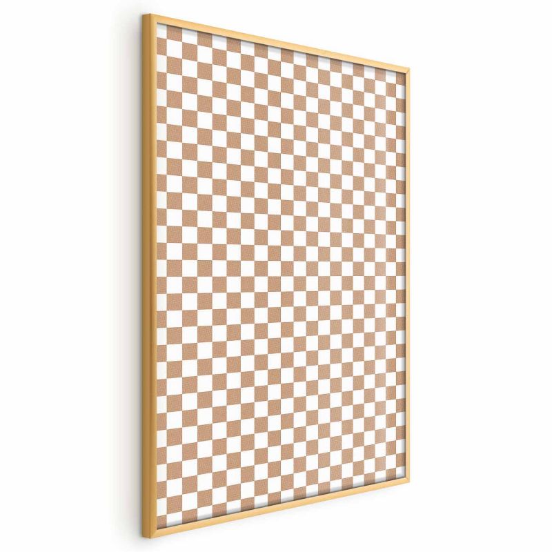 Plakat Artgeist Brązowa geometria 29,7x42 cm z ramą złotą 1 szt