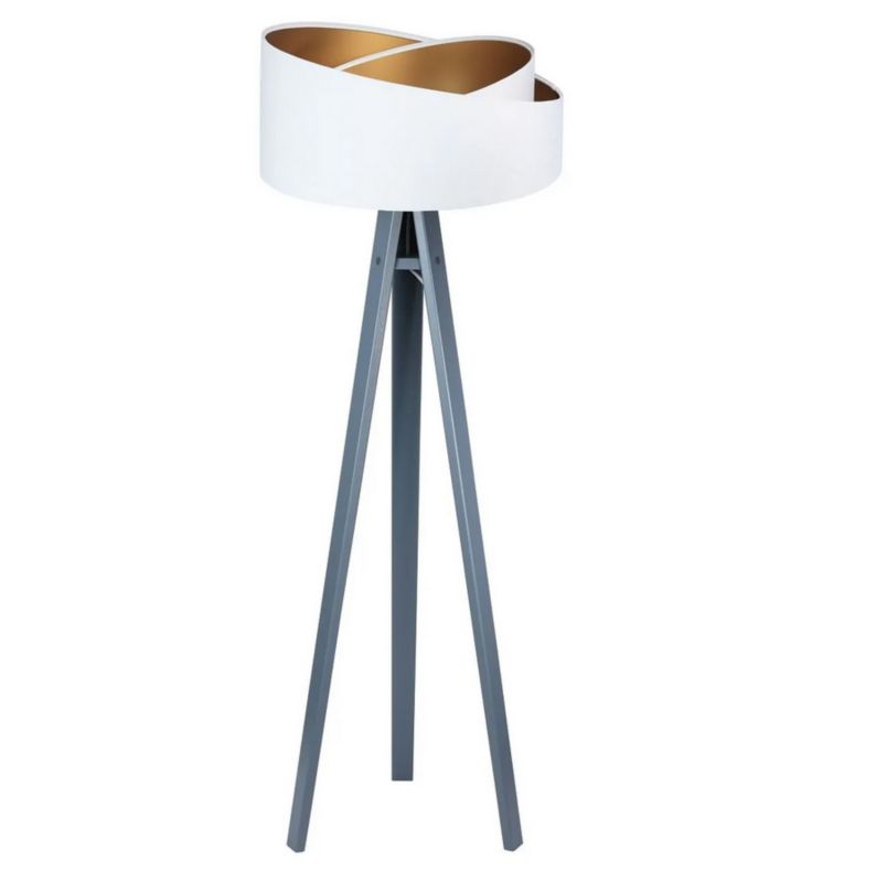 Lampa Bps Koncept stojąca GEMSTONE biała/złota/szara 1 szt