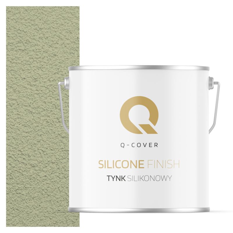 Tynk Silikonowy Elewacyjny Baranek 2.0mm Q-Cover Zielony jasny F483 7KG