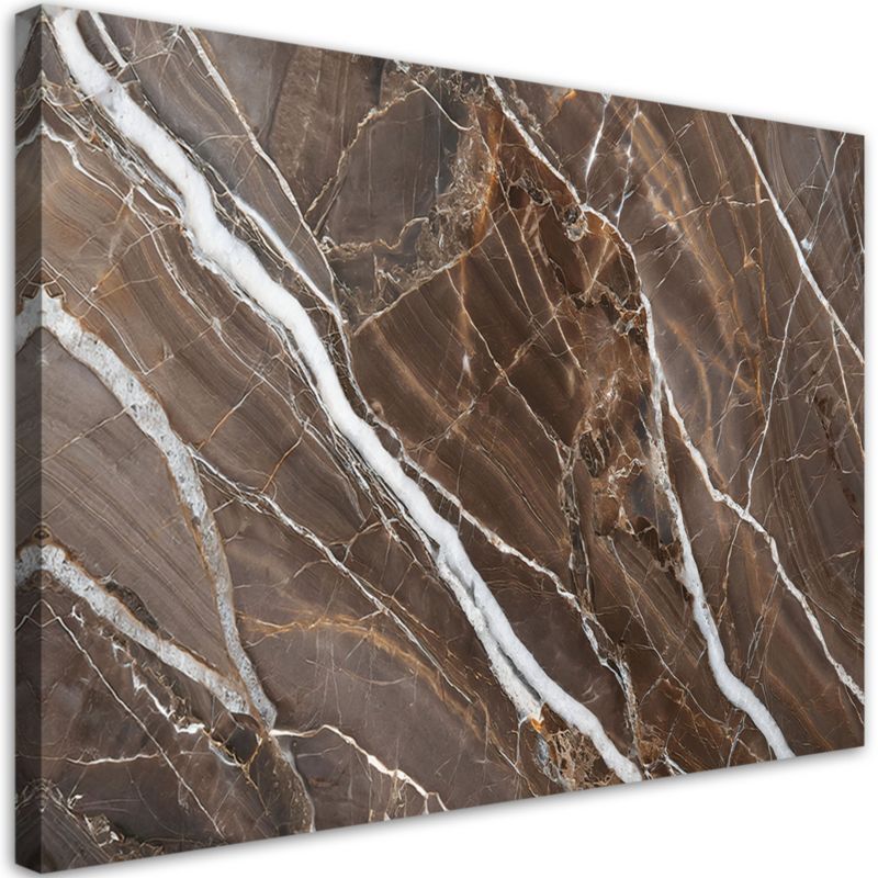 Obraz na płótnie Feeby Brązowy Marmur Abstrakcja 120x80cm 1szt