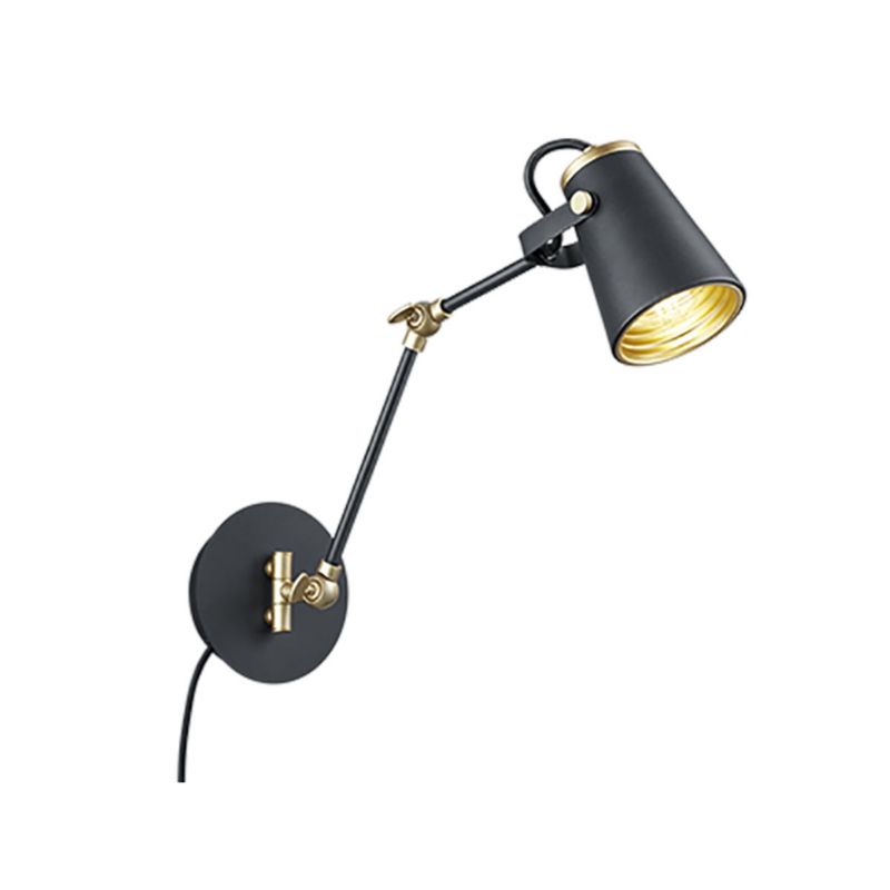 Kinkiet ścienny Trio Edward czarny-mosiądz-złoty 1 x E14 x IP20 wym: 25 x 12 x 12 cm - 1 szt.