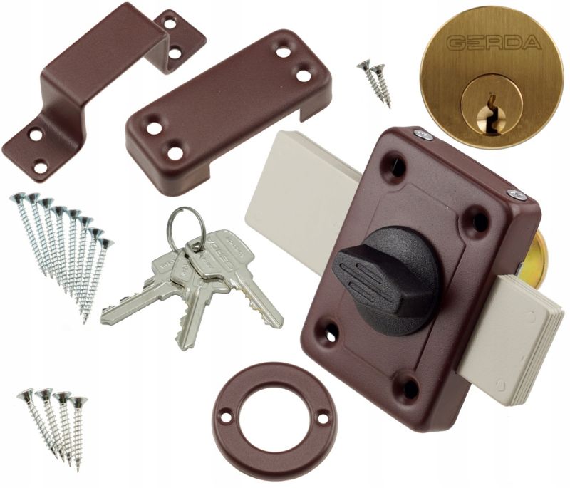 Zamek FEINZ Nawierzchniowy Zasuwa Gama Brązowy E1 1 szt.