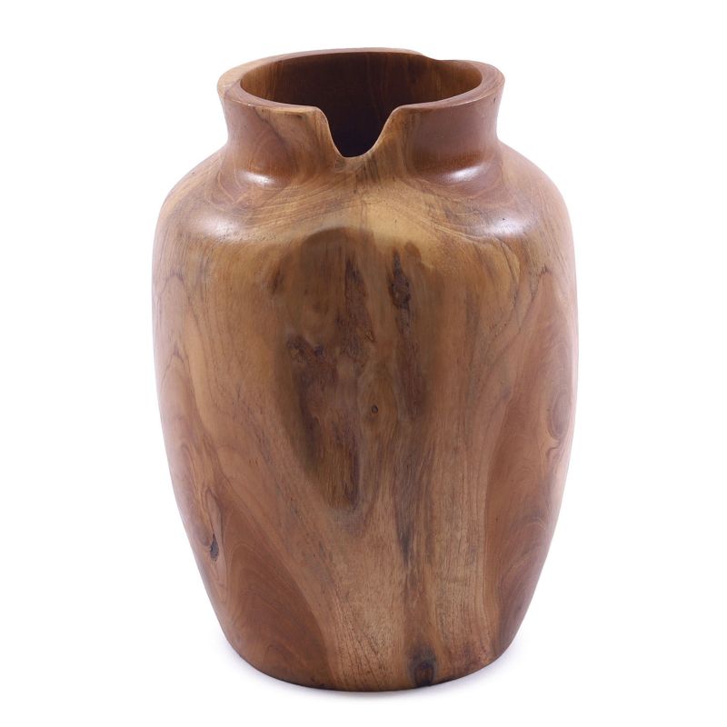 Wazon dekoracyjny z drewna tekowego, Solis Decor by Aleksandra Sobota, duży 28 cm, 1 szt.