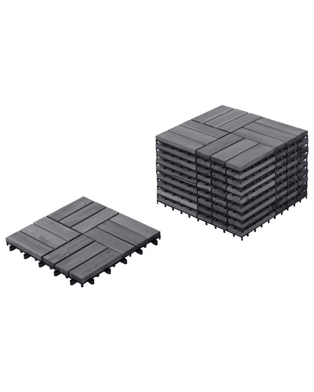 Płytki tarasowe z certyfikowanego drewna akacjowego szare Acerenza 1 kpl