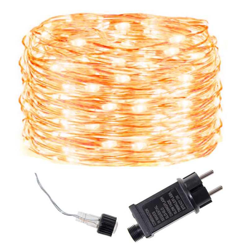 Lampki choinkowe Springos 300 led druciki na prąd biały ciepły 1 szt.