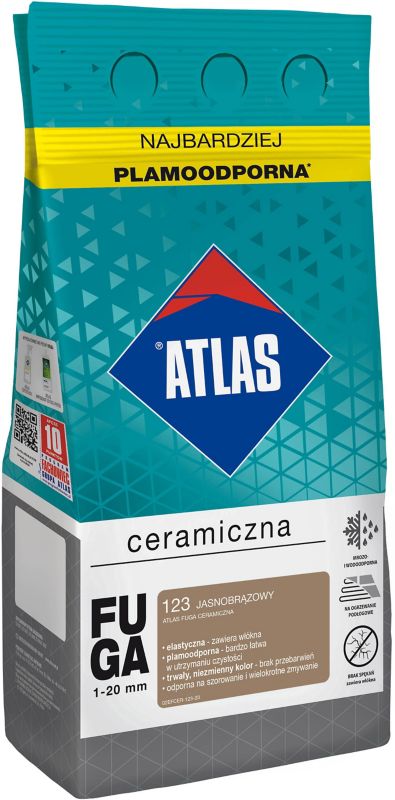 Fuga ceramiczna Atlas 123 jasnobrązowa 5 kg