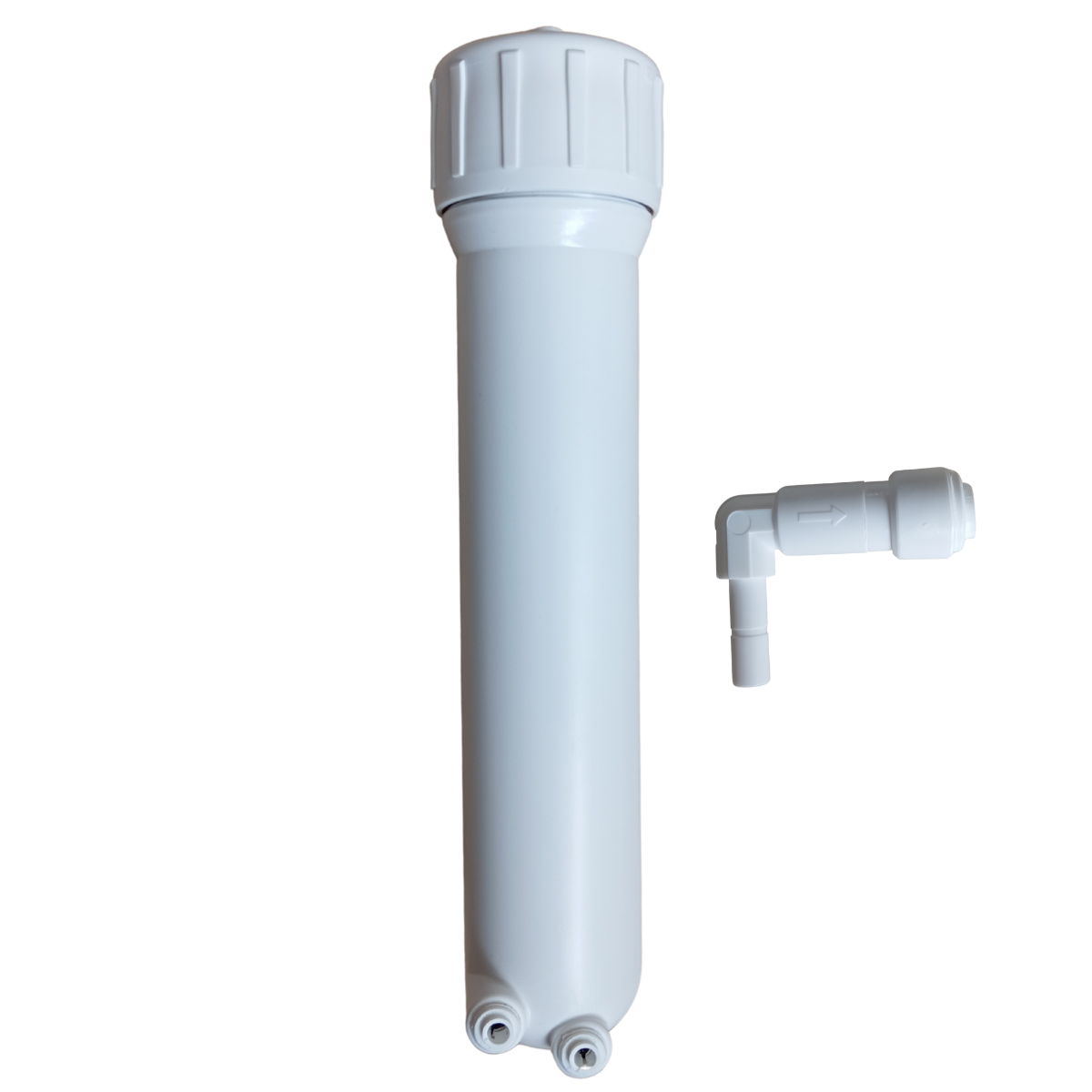 Obudowa membrany, odwrócona osmoza. Obudowa membrany osmotycznej marki Kuna Filter z zaworem zwrotnym.